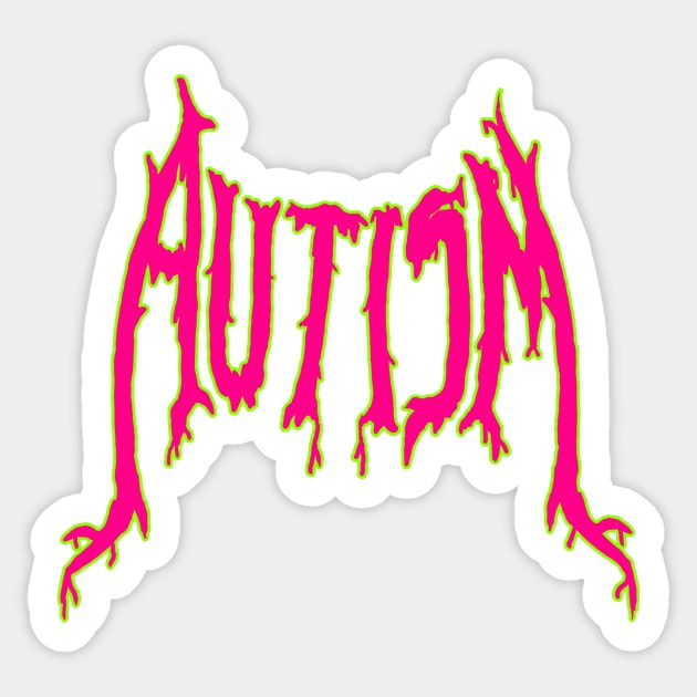 autism is metal but pink Sticker by caprisundad